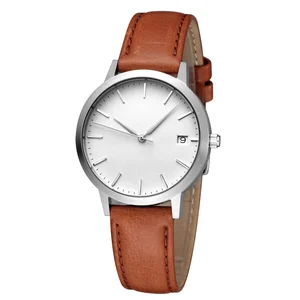 Genuine Italian Leather Anti-scratch Dome Glass Two-step Dial Custom Watch Quartz Watches Bezel Japan Movt