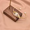GB0206-15 Jade Open-Ended White Pearl Bracelet