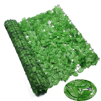 plastic backyard hedge grass ivy privacy artificial flowers leaf trees plant garden fence wall leaves roll screen for outdoor 3m