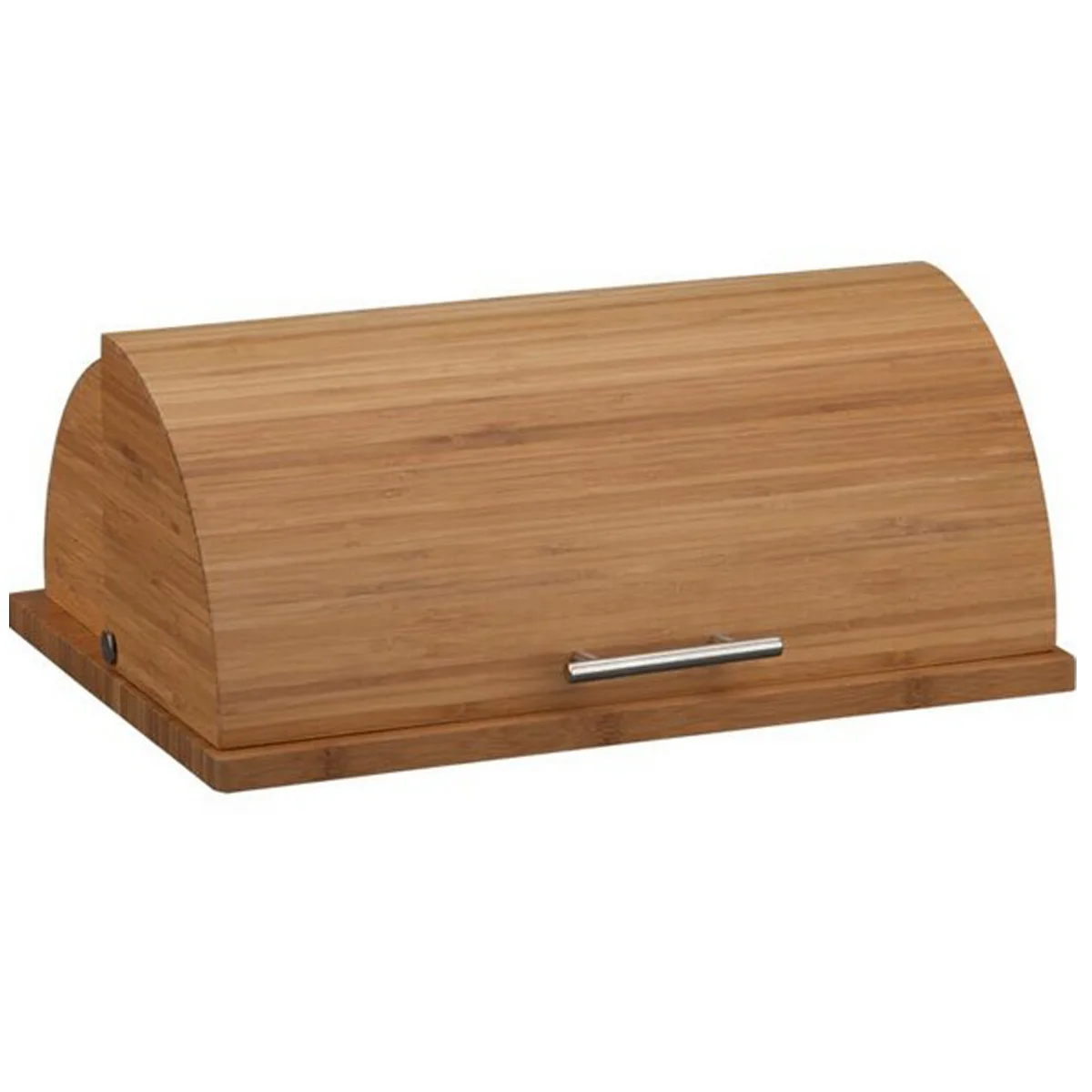 Modern Bamboo Wooden Roll Top Bread Box Portable Counter Organizer for ...