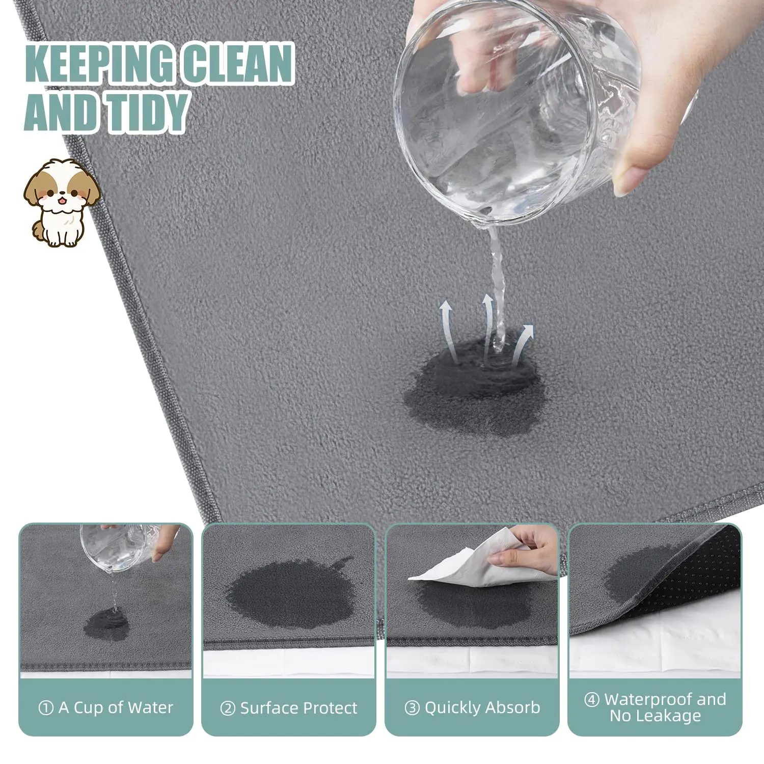 Yikang Waterproof Reusable Mat Non-Slip Pet Mat