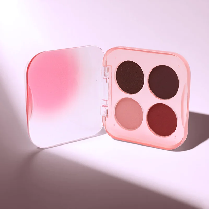 New Arrival OEM 4-Color Portable Eye Shadow Palette Shimmer and Matte Cosmetics Eyeshadow Palette for Valentines Day Gifts factory