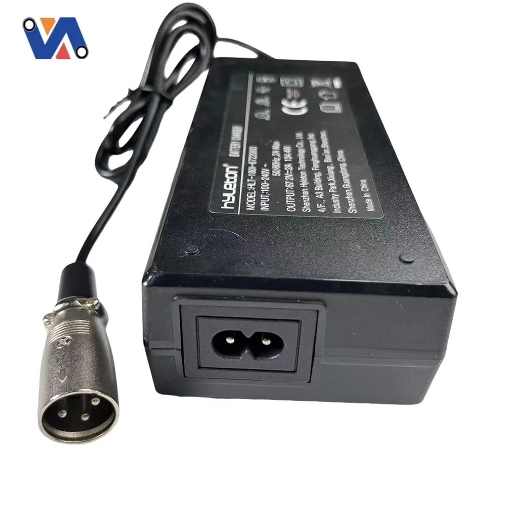 New Image 67.2V 2A Charger 3pin XLR Plug Scooter Battery Charger for 60V Scooter Li-ion Battery 67.2V 2A Power Adapter Charger
