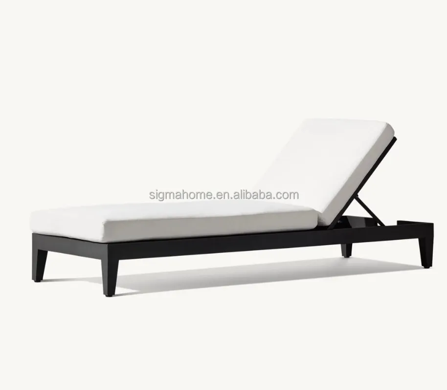 Aluminum Outdoor Furniture Patio Garden Sofa Outdoor Sunbed Single Chaise Lounge