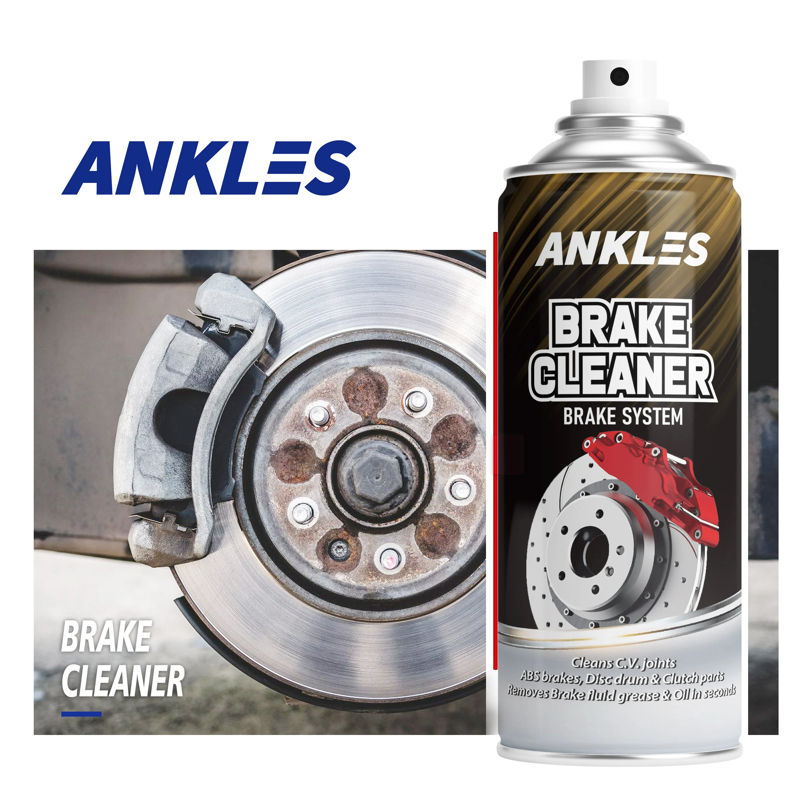 Ankles High Quality 450ml Aerosol Degreaser Brake Cleaner Bulk Bottle Sprayer Brake Part Cleaner