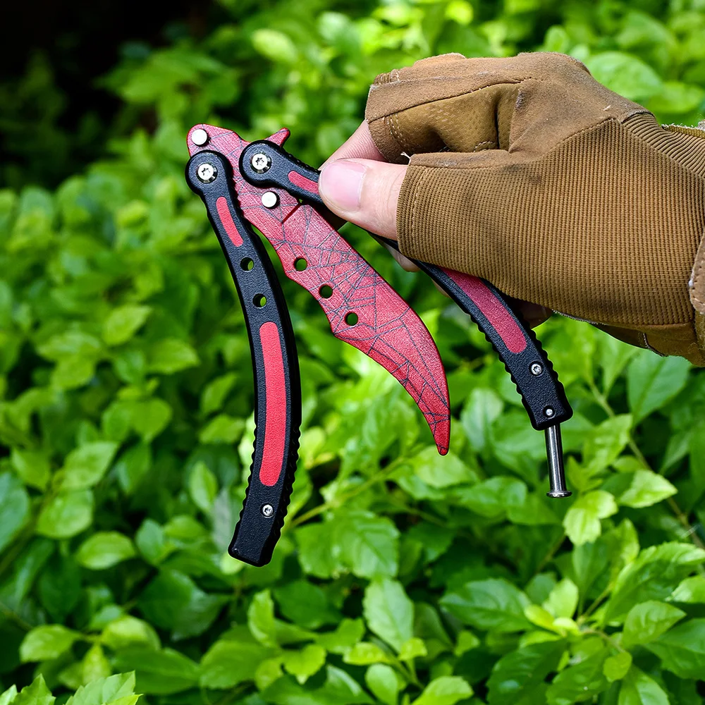 Practice Butterfly Knife Stainless Steel Dull Blade Butterfly Knives