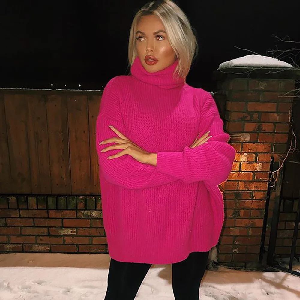 neon pink oversized jumper