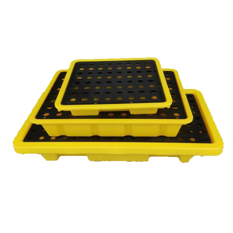 High Quality And Cheap Lab Tabletop Spill Deck Oil Spill Prevention Secondary Containment Tray Plastic Pallets
