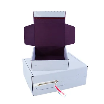 Recycled Custom Corrugated Clothing Mailing Packaging Box With Self Adhesive Zipper