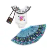 barboteuse + jupe + sac à main