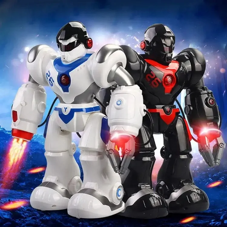 Factory New Design Big Size Remote Control Robocop Programmed Intelligent Robot Toys with Cannon Launcher and Machine Hand