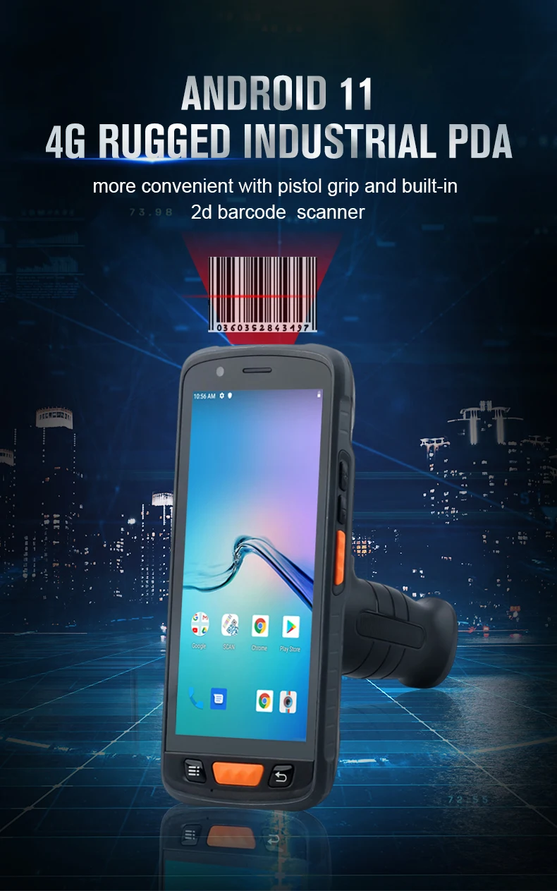 WiFi 4G LTE NFC Barcode Scanner Handheld Terminal Android PDA with Stock Availability