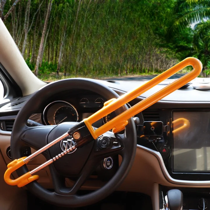 New Hot Selling Car Anti-theft Universal U-shaped Double Hook Multi-function Steering Wheel Lock