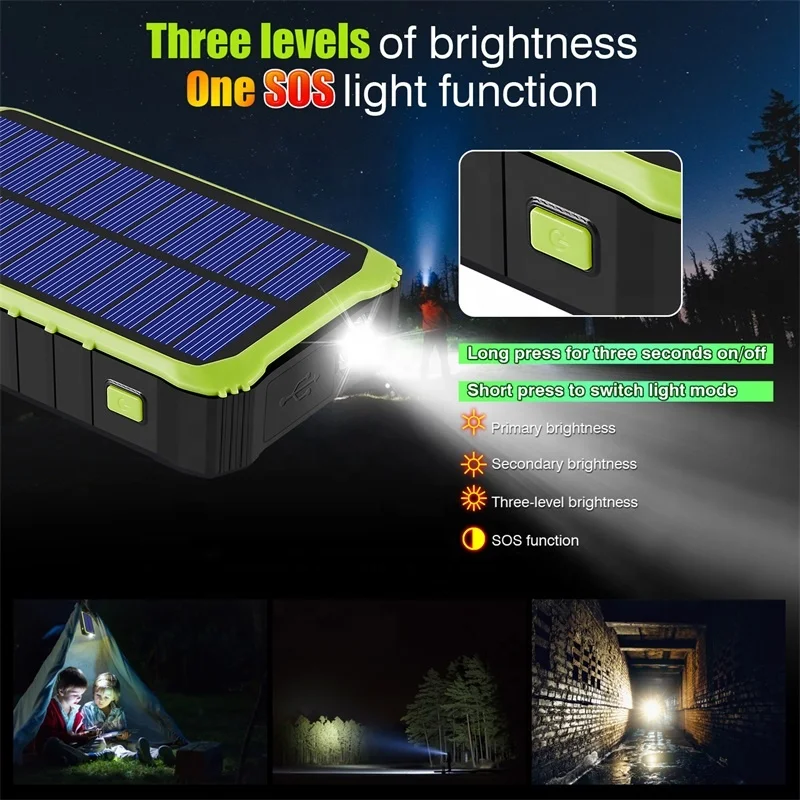 Handshake Solar Power Bank Charger New Hand Shake Dynamo Usb Charger Solar Cell Phone Power Bank