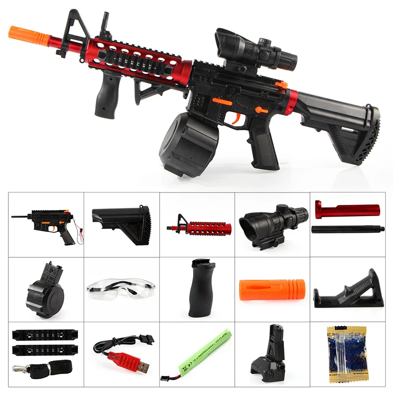 M4a1 Assault Rifle Electric Splatter Gel Ball Blaster With Water Beads ...