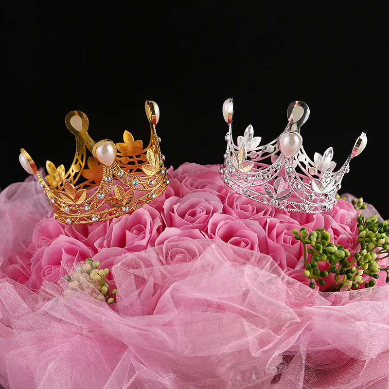 Популярная Мини-корона для торта невесты, корона для свадьбы, дня рождения, корона в стиле ретро барокко