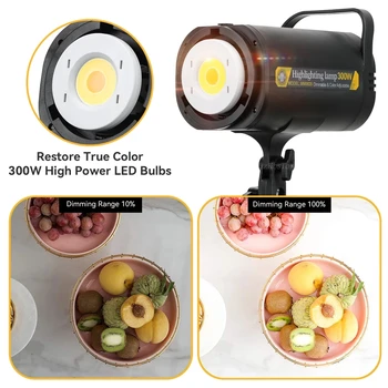 300W LED Video Light 5700K Continuous Dimmable Photography Lamp Photo Studio Daylight Lighting for Camera Softbox Bowens Mount product image