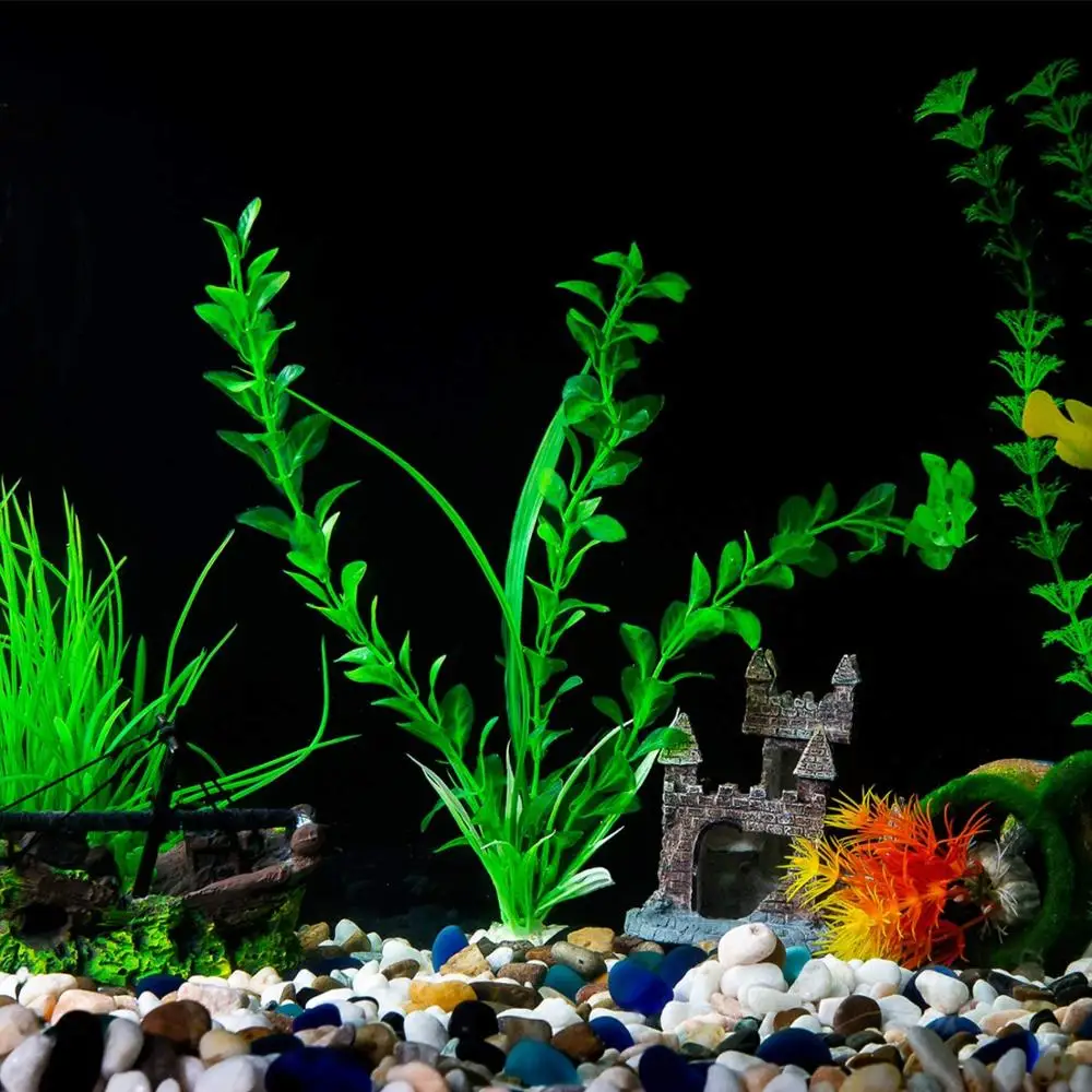 Artificiale Verde Plastica Pesce Serbatoio Piante Decorazioni Accessori Acquario Ornamenti Sicuro per Tutti I Pesci e Gli Animali Domestici 
