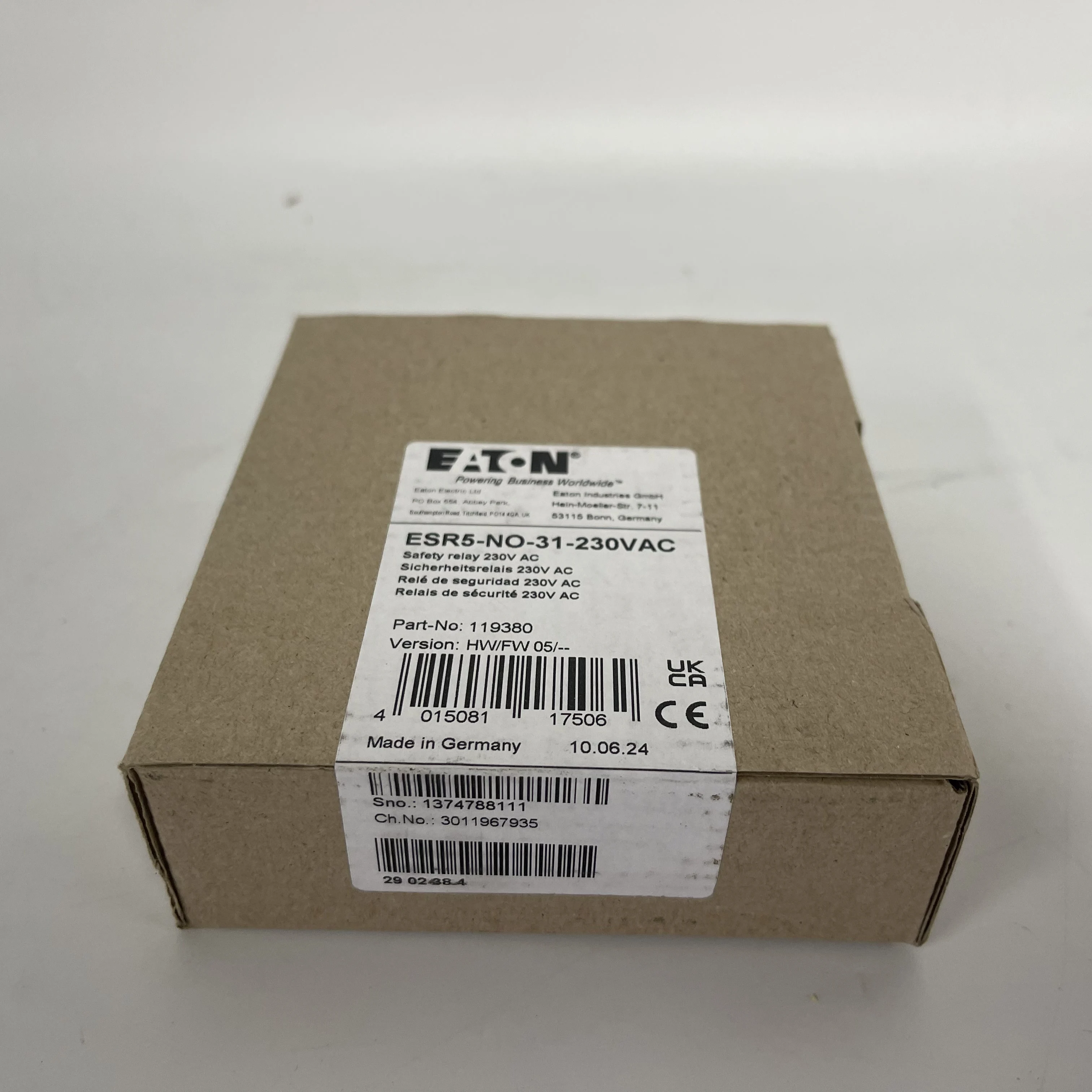 EATON Safety Relay ESR5-NO-31-230VAC EATON Safety Relay ESR5-NO-31-230VAC