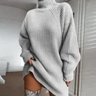 Sweater Dress Winter Oversized Sweater Women Autumn 2022 Woman Knit Turtleneck Ladies Casual Long Pullovers Sweater Dress