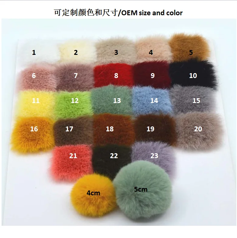 2023 New Trend Product Multi Color Faux Mink Fur Pompoms OEM