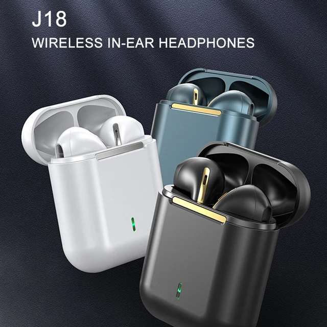 0 wireless earphone earbuds touch headset popups tws j18