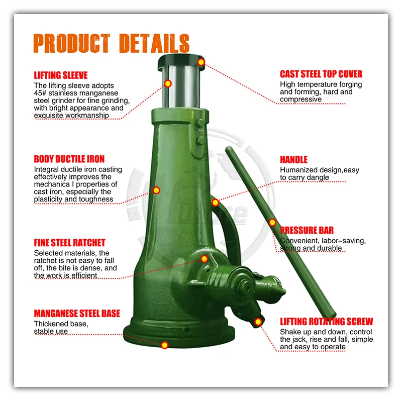 Ручной винтовой домкрат 25 тонн для тяжелых условий эксплуатации гидравлический домкрат/подставка контейнер автомобиля
