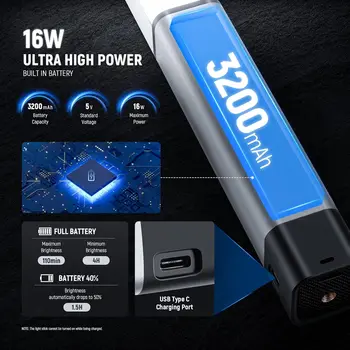 NEEWER CL124 PRO Handheld LED Light Stick 3200K-5600K Bi Color Photography Tube Video Light Wand With 2.4G Control detail image
