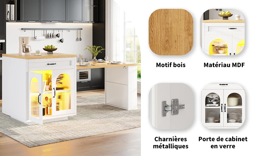 Îlot de cuisine éclairage LED RGB contrôle app