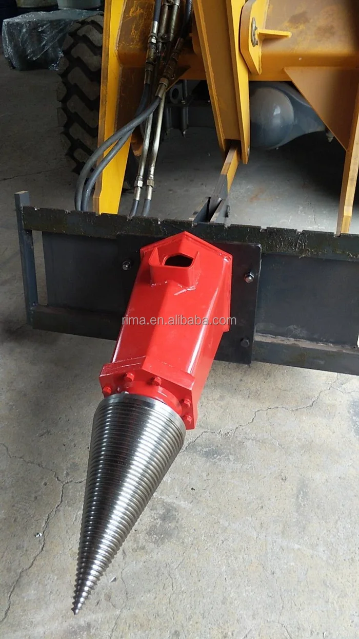 Rima Log Splitter Cone Splitting Excavator Attachment Hydraulic Screw ...