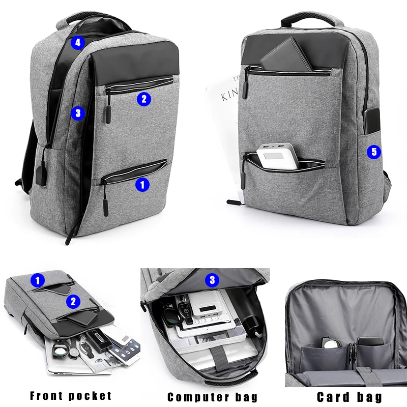 Smart 15.6 Inch Backpack with USB Charging - Ideal for Men