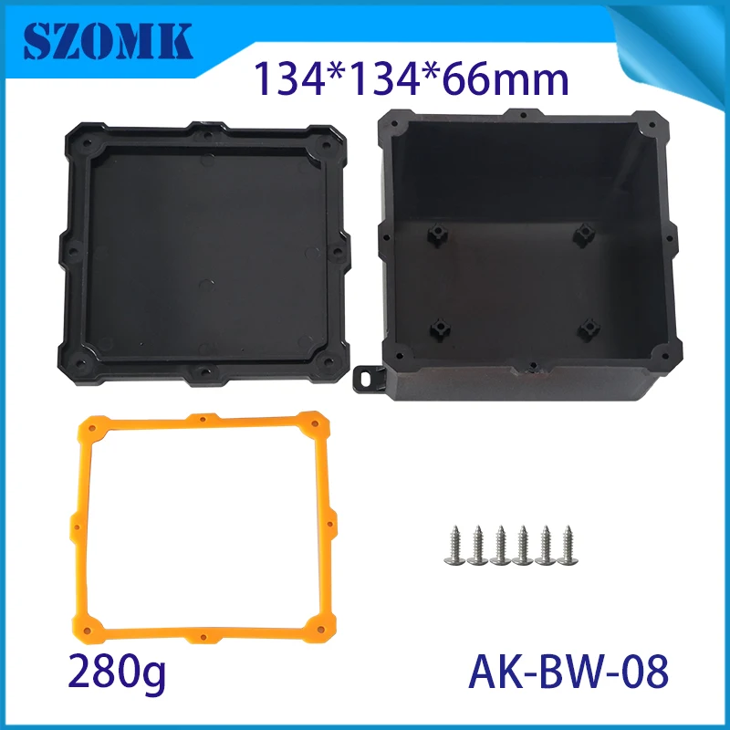 IP68 UL94-V1 Black Plastic Electrical Enclosure Box