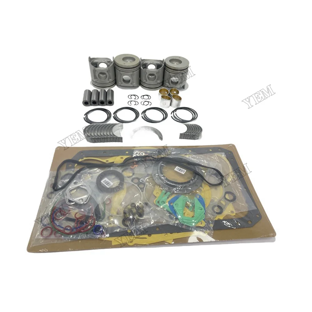 4D34 Engine Rebuild Kit With Piston Ring Cylinder Gaskets Bearings Fits for Mitsubishi Diesel Engine Parts 5