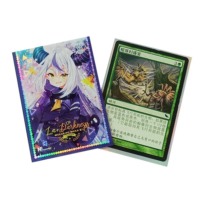 custom card sleeve printing Amazon.com: VEHASAYO Custom Holographic Card Sleeves, Laser Flashing Shiny  Design, Make Your Own Trading Collectible Card Protector, Compatible with  Yugioh & Magic The Gathering  MTG, TCG, OCG : Toys & Games