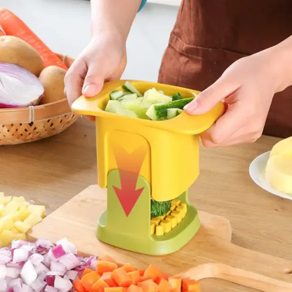 Manual Hand Press Potato Plastic Vegetable Cutter Multifunctional Household Hand Cucumber Potato Slicer