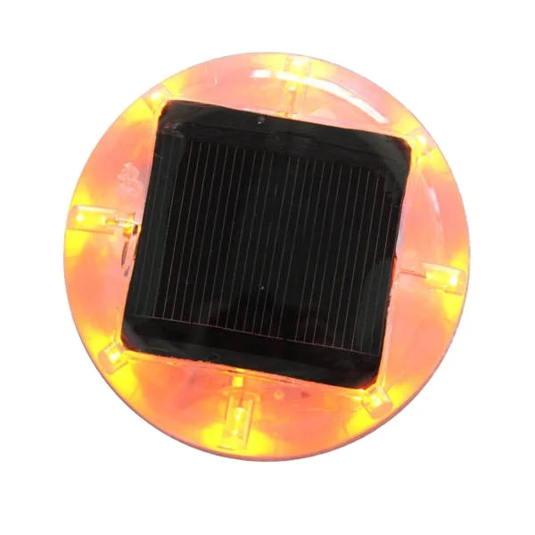 LED 360 Degree PC Plastic Solar Road Stud Lights Round Cat Eye Markers for Street
