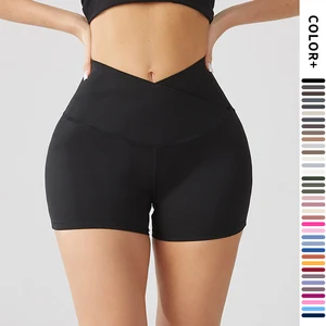 High Waist Seamless Cationic Yoga Shorts for Ladies Casual Sport Booty Running Shorts Scrunch Butt Tummy Control Shapewear Women