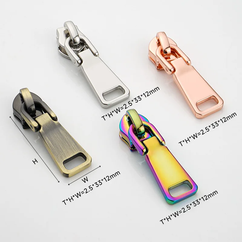 Custom Logo Metal Zip Puller Handbag Metal Zipper Slider 3 Zip Pull Bag Branded Zipper Puller Metal 5 Name Tag Zipper Pull