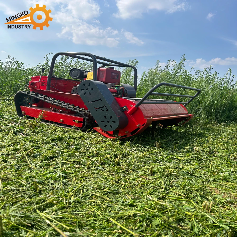 1000mm 800mm Automatic Mini Diesel Remote Control Slope Lawn Mower for Hills