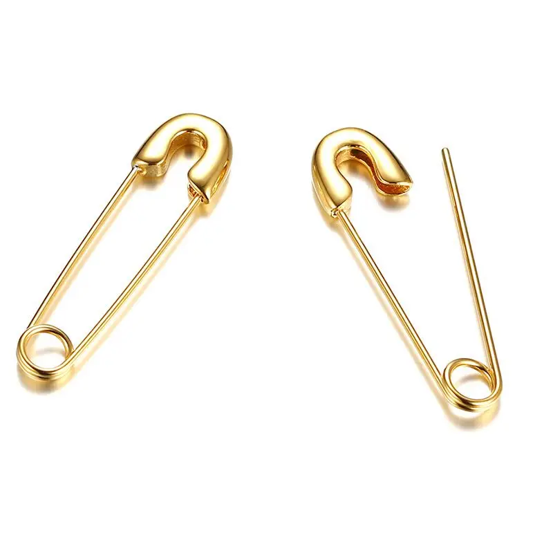 Stainless Steel Paper Clip Earrings Statement Punk Stud Earring