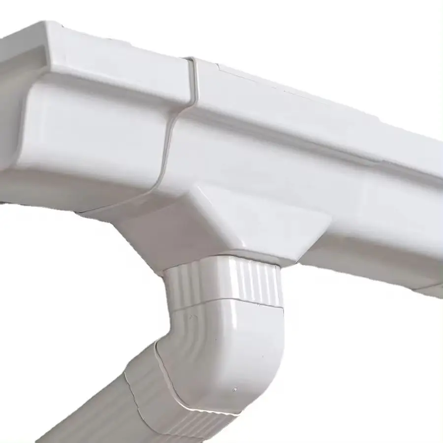 Hot Sale House Drainage Channel Plastic Extrusion Roof Gutter Philippines White Brown Grey Color Pvc Gutter 3 Meter