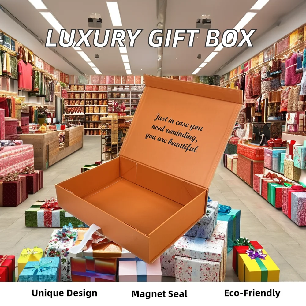 Wholesale Luxury Magnetic Gift Box with Custom Logo and Recyclable Paperboard Packaging