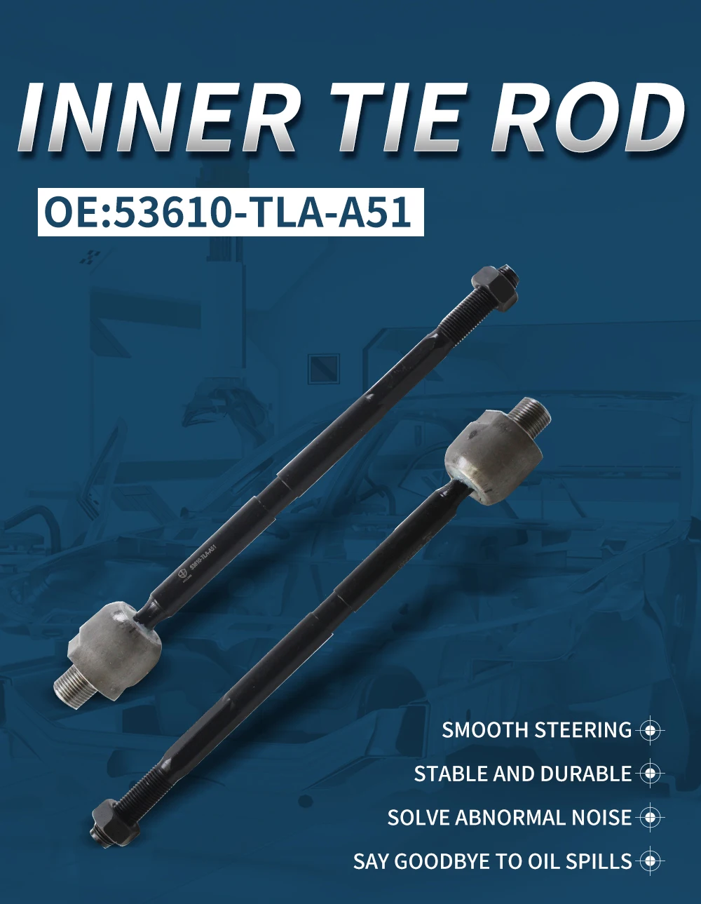 53610tlaa51 Steel Car Inner Tie Rod Rack End For Honda Crv Crv Rw1 Rw2 Rw 2017 2018 2019 2020