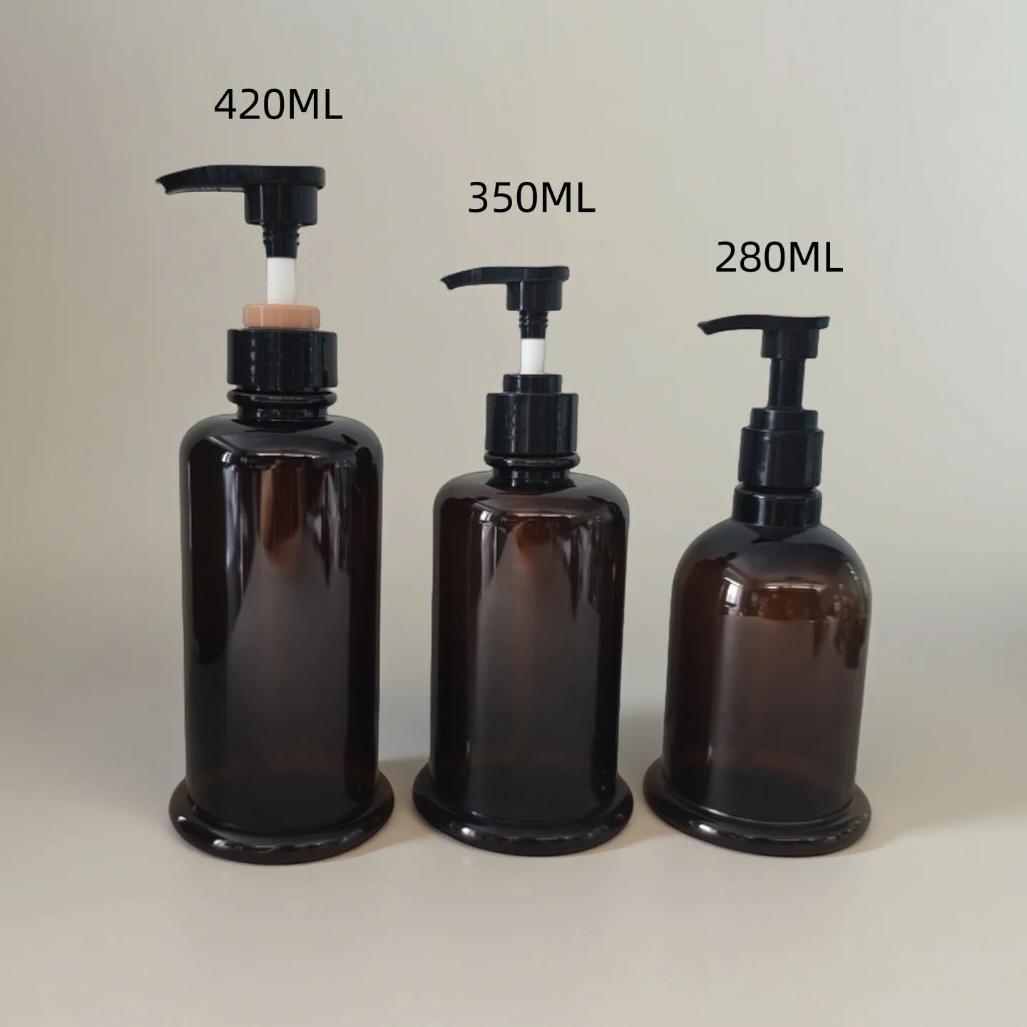 Custom Luxury 300ml 400ML 500ml PET Plastic Pump Bottle Shampoo Shower Gel Body Wash Bottle for Hotel Packaging