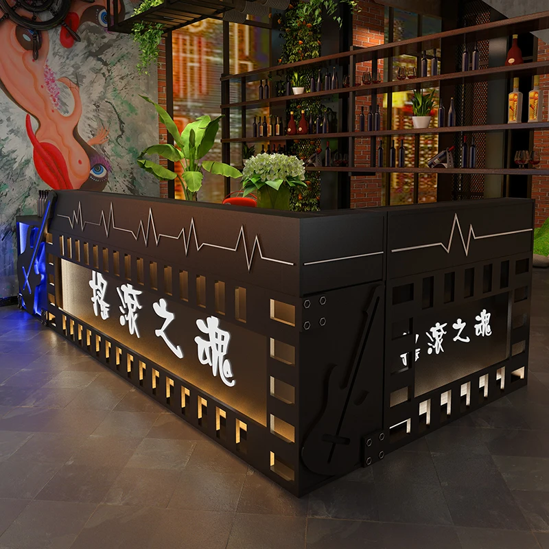 Creative Customize Cashier Counter Design Cheap Price Checkout Retail Reception Counter Table Hot Reception Club bar Table