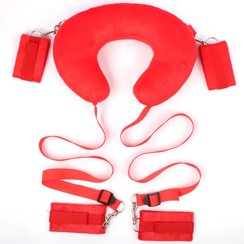 Ensemble d'accessoires BDSM érotiques pour adultes, comprenant des menottes amovibles pour femmes, un coussin et des cordes. Jouets sexuels pour femmes._voghion.com