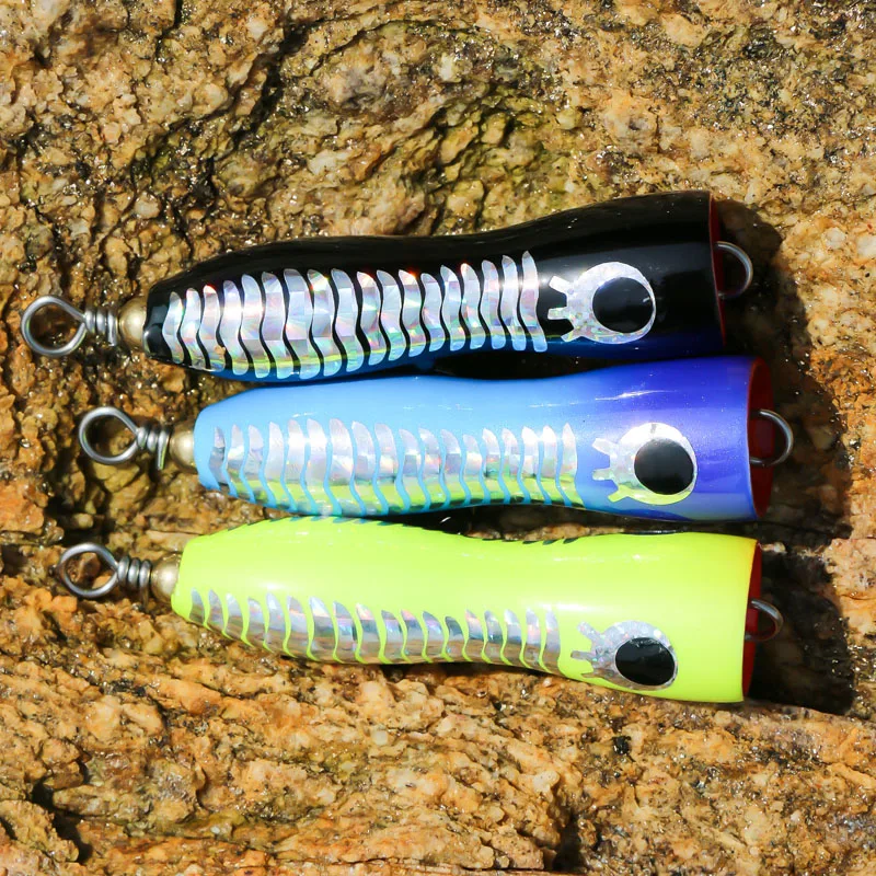 木製ポッパー ルアーキット 15g 30g マグロ釣り用トップウォーター