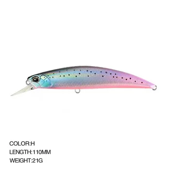 CHEERY Stainless Steel Artificial Hard Bait 110mm/21g Sinking Minnow for Stream Fishing Lifelike Hooks Factory Wholesale – Minnow – view 4