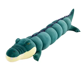 Greenmart CPC Best Seller Unisex Custom Stuffed Animal Crocodile Plushie Stretchy Long Pillow with PP Cotton Alligator Plushie