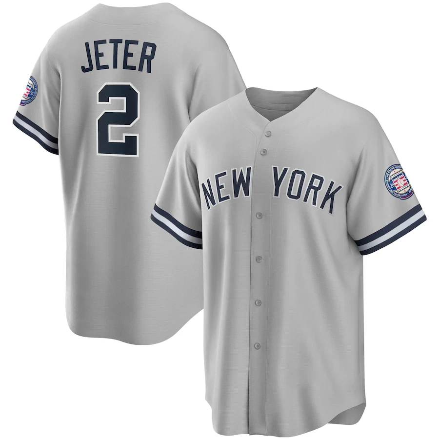 Original 1:1 With Logo Men's Baseball Uniforms New York Team #2 Derek ...